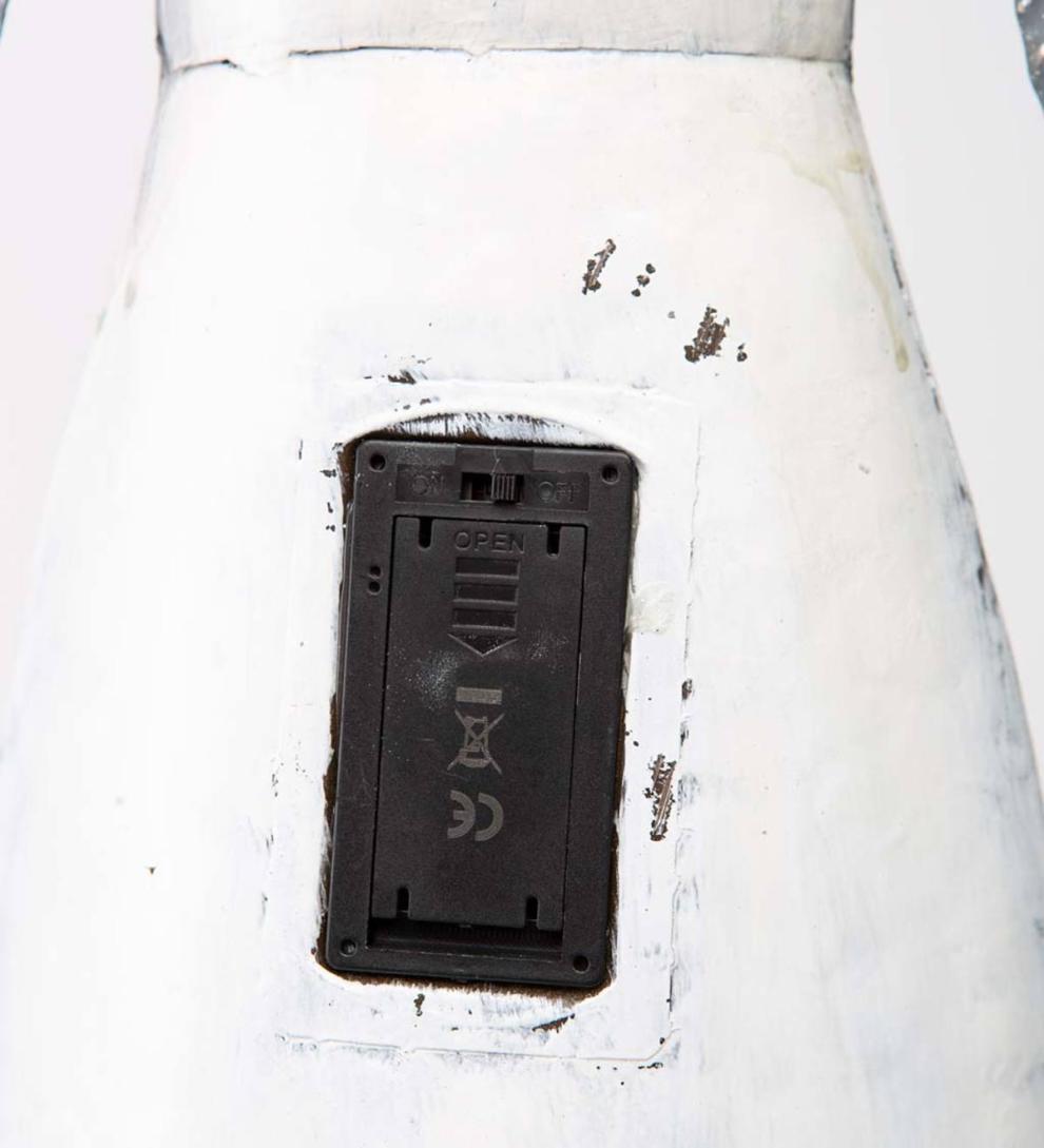 Plow &amp; Hearth Garden Accents | Indoor Living Indoor/Outdoor Metal Angel With Lighted Gift