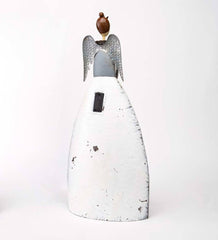 Plow &amp; Hearth Garden Accents | Indoor Living Indoor/Outdoor Metal Angel With Lighted Snowflake