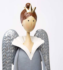 Plow &amp; Hearth Garden Accents | Indoor Living Indoor/Outdoor Metal Angel With Lighted Snowflake