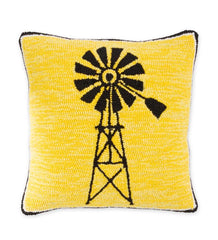Plow &amp; Hearth Garden Accents | Indoor Living Indoor/Outdoor Windmill Hooked Polypropylene Throw Pillow