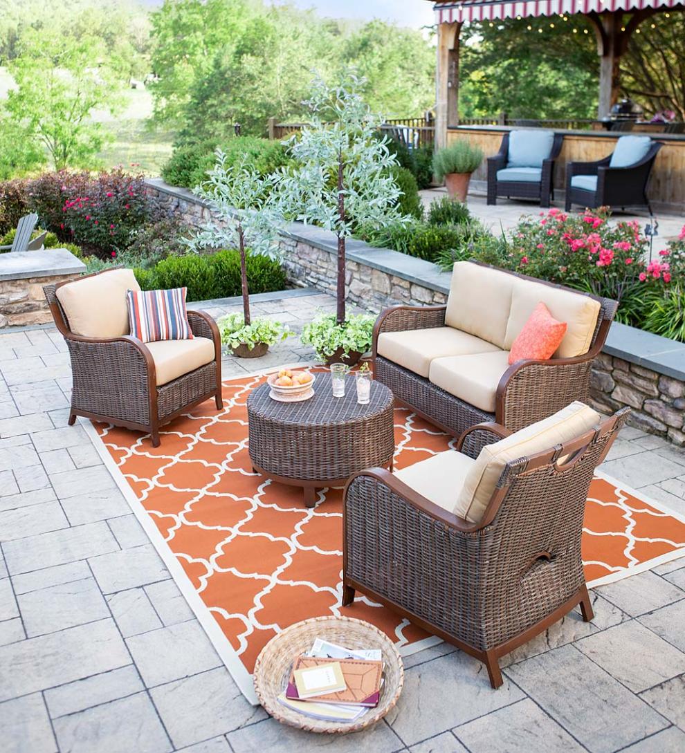 Plow &amp; Hearth Garden Accents | Indoor Living Lighted Faux Olive Tree With Warm White Led Lights