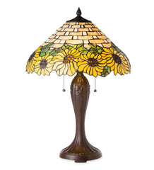 Plow &amp; Hearth Garden Accents | Indoor Living Sunflower Tiffany Table Lamp