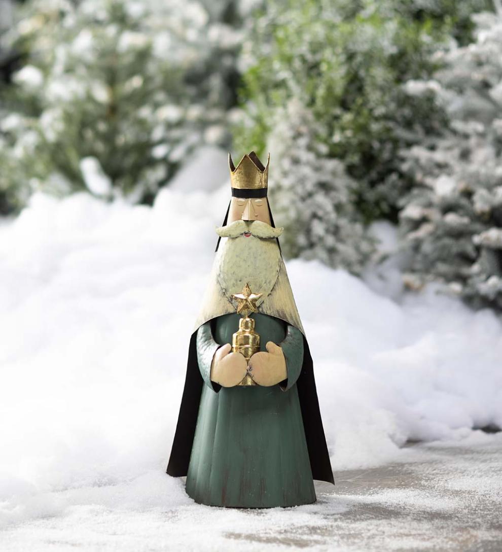 Plow &amp; Hearth Garden Accents | Indoor Living Wise Men Christmas Nativity Statues