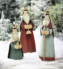 Plow &amp; Hearth Garden Accents | Indoor Living Wise Men Christmas Nativity Statues