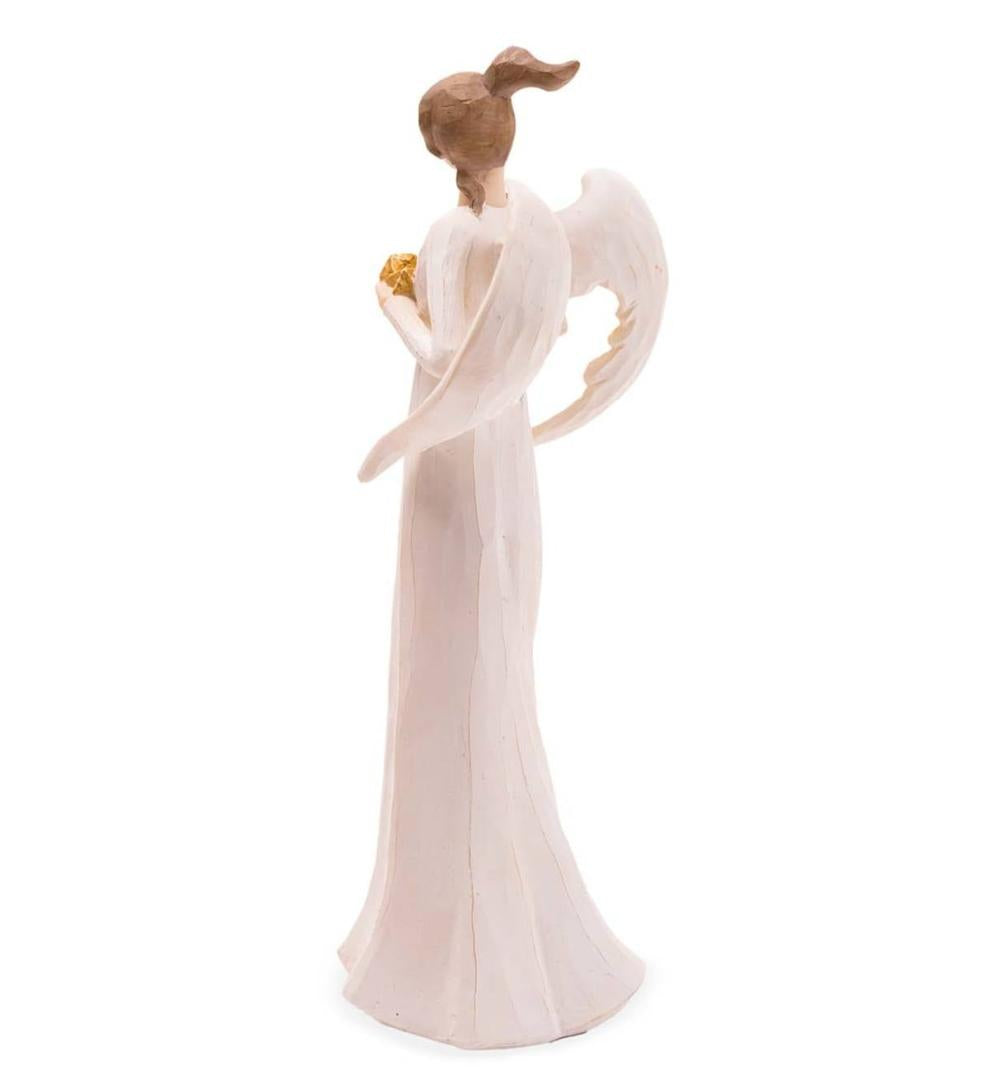 Plow &amp; Hearth Garden Accents | Yard &amp; Garden Angel With Hands Full Of Golden Stars Indoor/Outdoor Statue