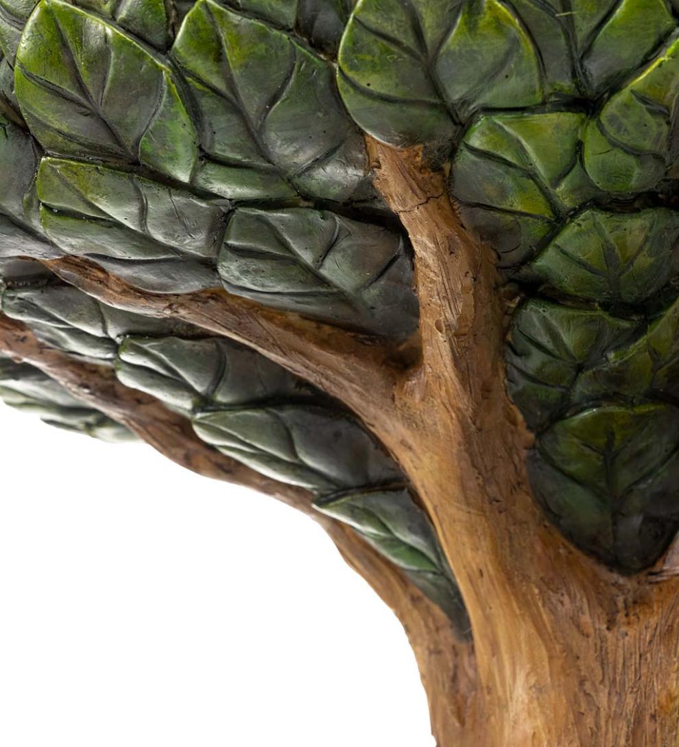 Plow &amp; Hearth Garden Accents | Yard &amp; Garden Bear Tree Stump Birdbath With Solar Beehive