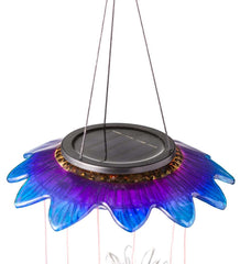 Plow &amp; Hearth Garden Accents | Yard &amp; Garden Color Changing Solar Mobile With 3D Flowers