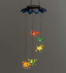 Plow &amp; Hearth Garden Accents | Yard &amp; Garden Color-Changing Solar Mobile With Dogs