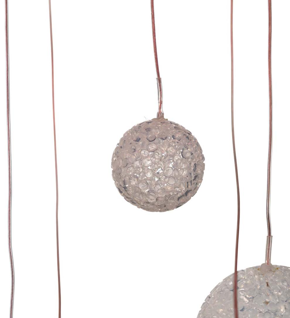 Plow &amp; Hearth Garden Accents | Yard &amp; Garden Color Changing Solar Mobile With Glitter Globes