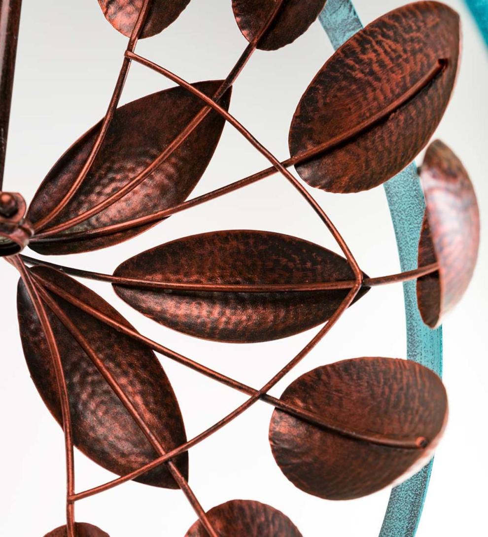 Plow &amp; Hearth Garden Accents | Yard &amp; Garden Copper And Verdigris Armillary Sphere Wind Spinner