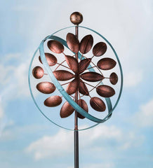 Plow &amp; Hearth Garden Accents | Yard &amp; Garden Copper And Verdigris Armillary Sphere Wind Spinner