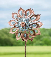 Plow &amp; Hearth Garden Accents | Yard &amp; Garden Copper Lily Wind Spinner