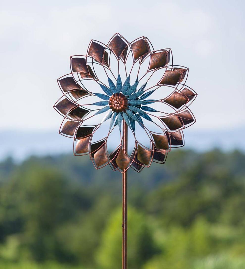 Plow &amp; Hearth Garden Accents | Yard &amp; Garden Copper Succulent Wind Spinner