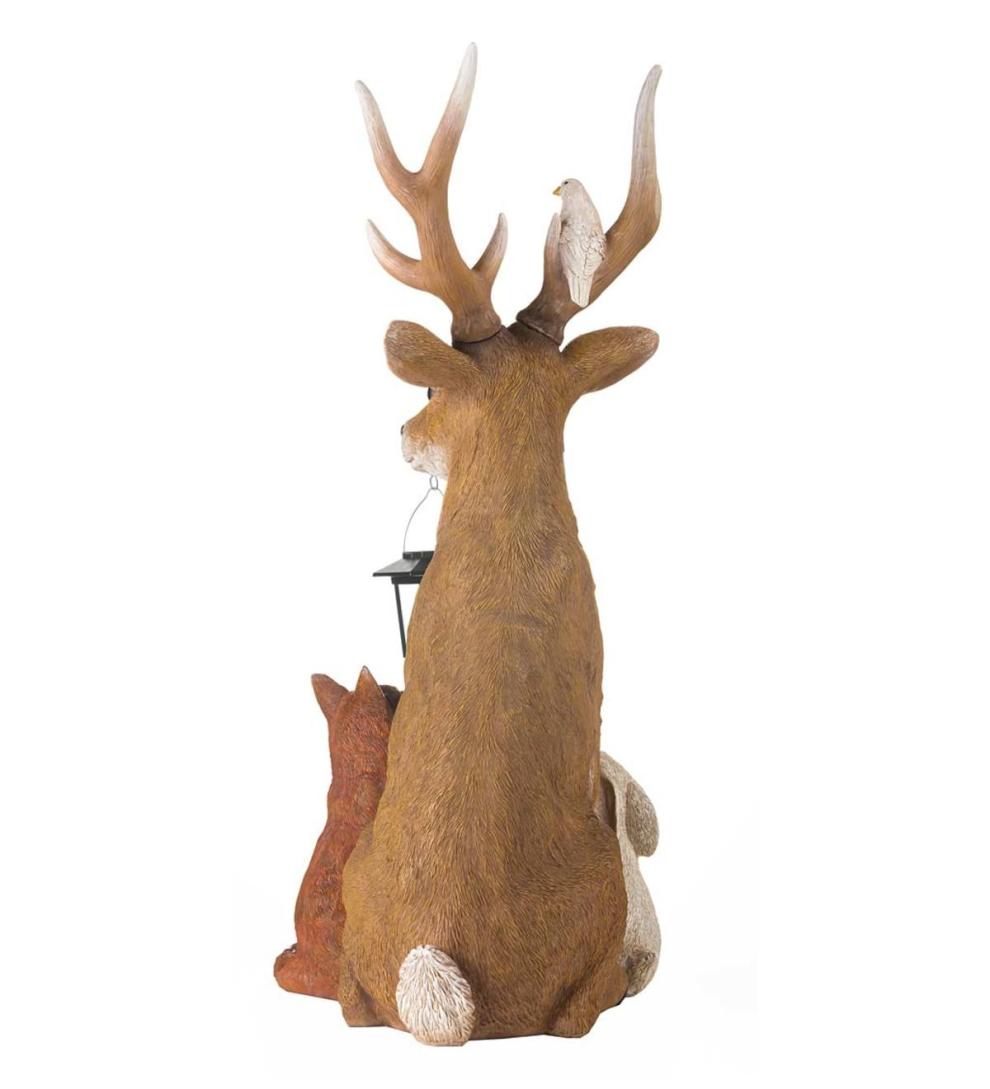 Plow &amp; Hearth Garden Accents | Yard &amp; Garden Deer And Friends Solar Holiday Figurine
