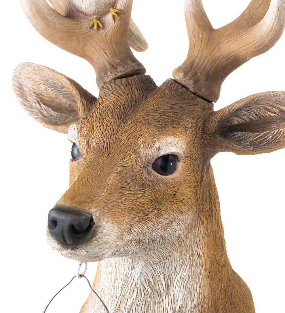 Plow &amp; Hearth Garden Accents | Yard &amp; Garden Deer And Friends Solar Holiday Figurine