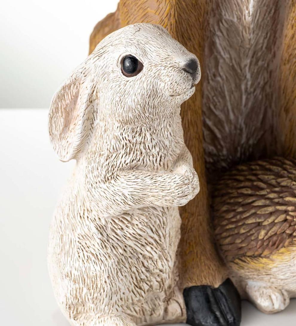 Plow &amp; Hearth Garden Accents | Yard &amp; Garden Deer And Friends Solar Holiday Figurine