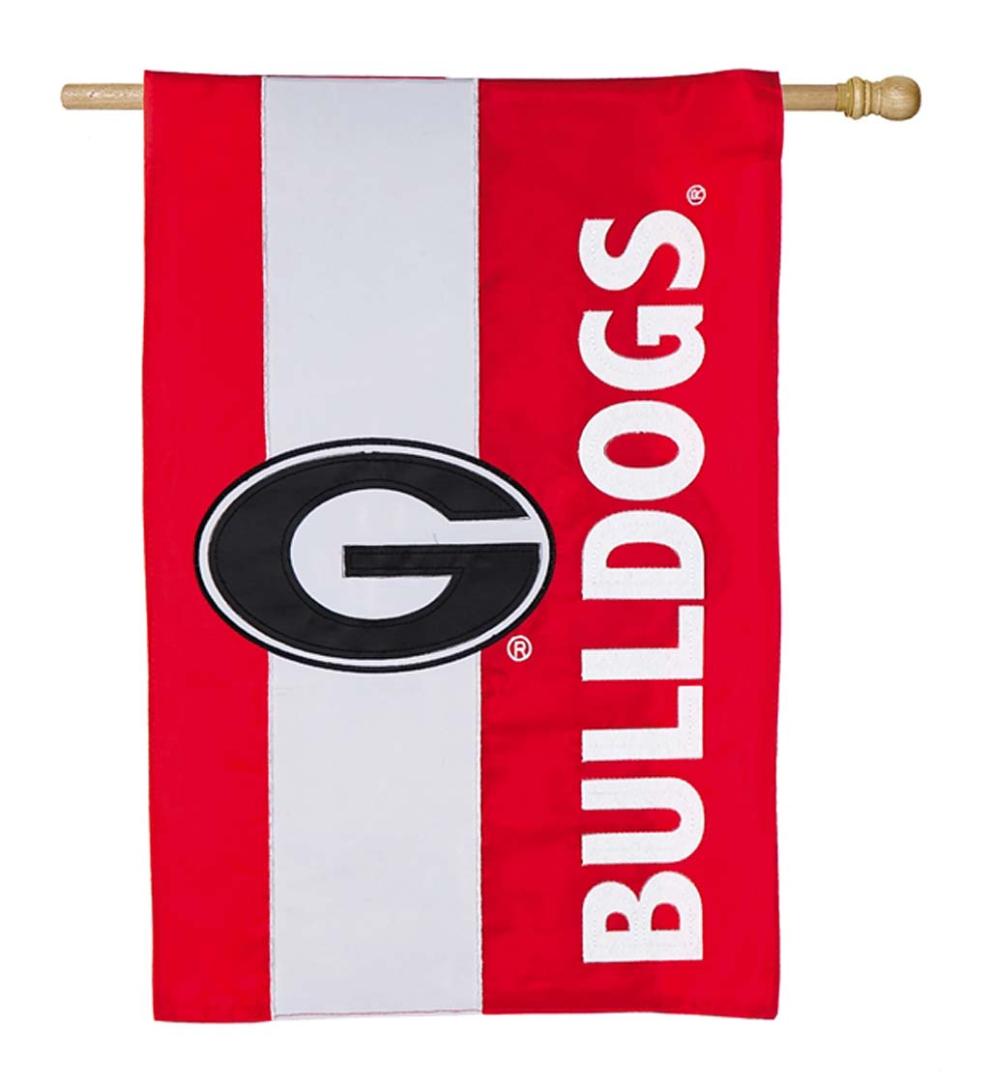 Plow &amp; Hearth Garden Accents | Yard &amp; Garden Double-Sided Embellished College Team Pride Applique House Flag - Univ Of Alabama