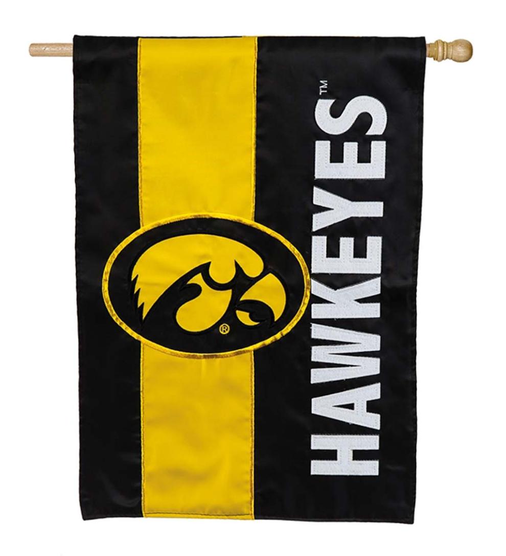 Plow &amp; Hearth Garden Accents | Yard &amp; Garden Double-Sided Embellished College Team Pride Applique House Flag - Univ Of Alabama