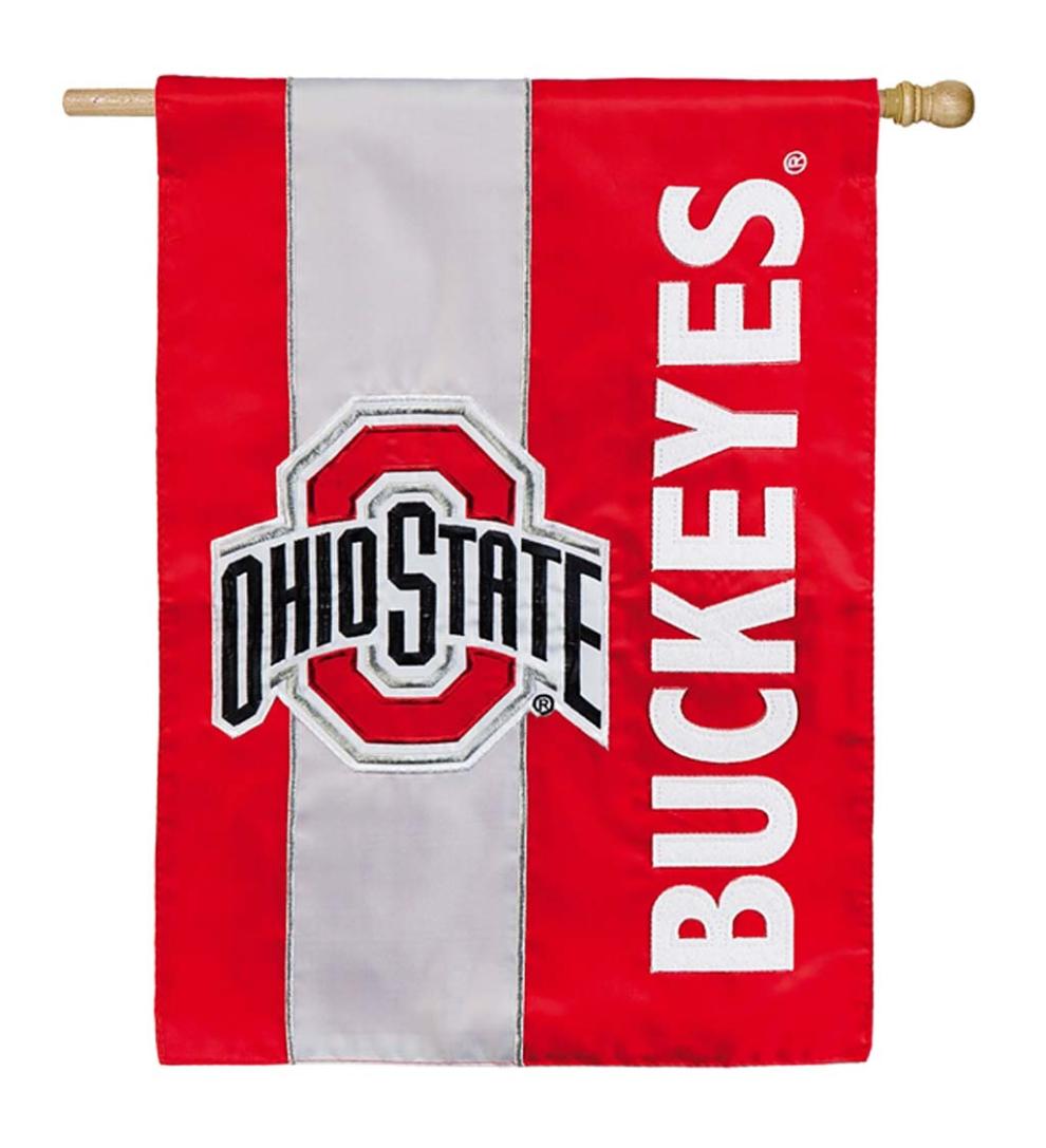 Plow &amp; Hearth Garden Accents | Yard &amp; Garden Double-Sided Embellished College Team Pride Applique House Flag - Univ Of Alabama