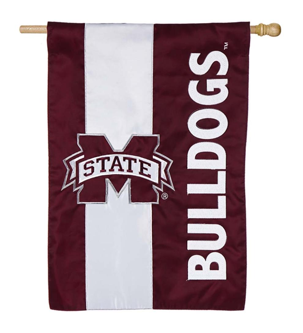 Plow &amp; Hearth Garden Accents | Yard &amp; Garden Double-Sided Embellished College Team Pride Applique House Flag - Univ Of Alabama