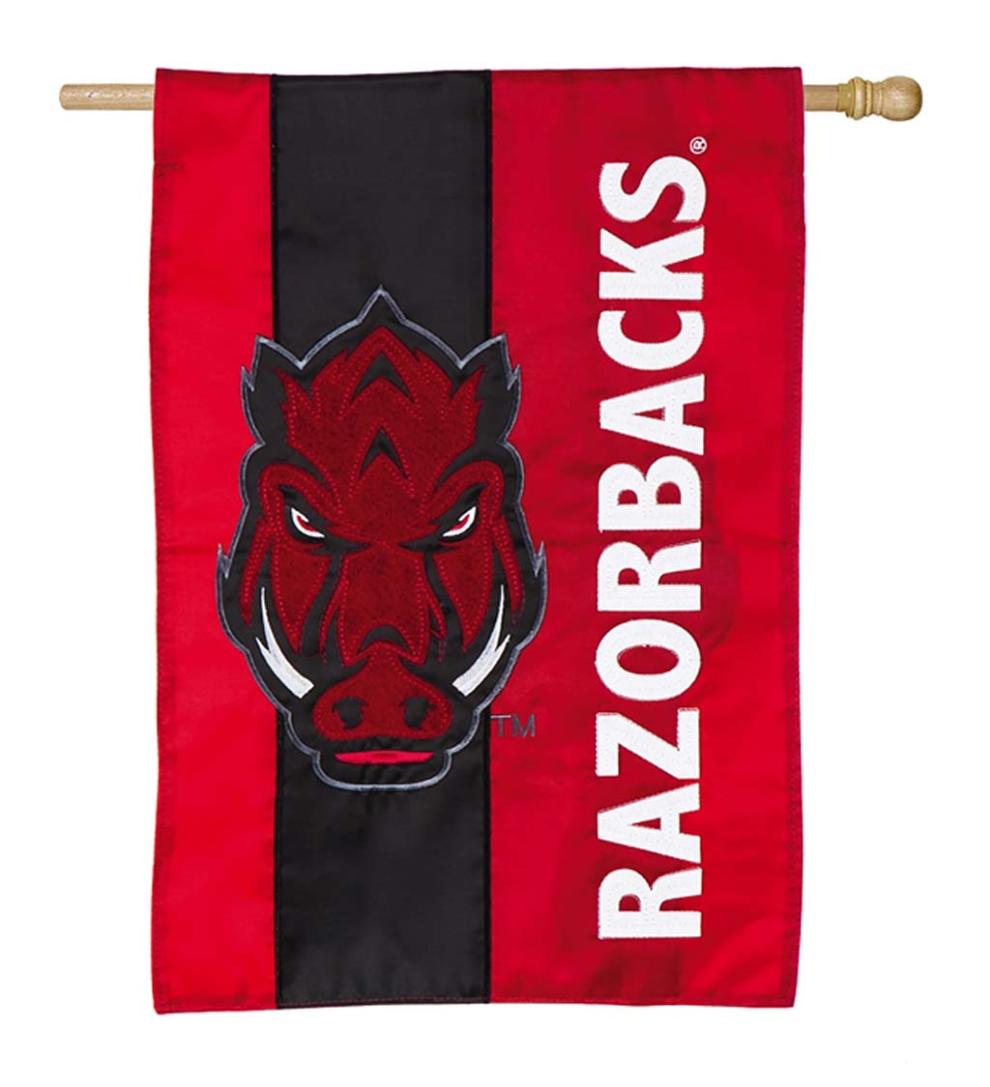 Plow &amp; Hearth Garden Accents | Yard &amp; Garden Double-Sided Embellished College Team Pride Applique House Flag - Univ Of Alabama