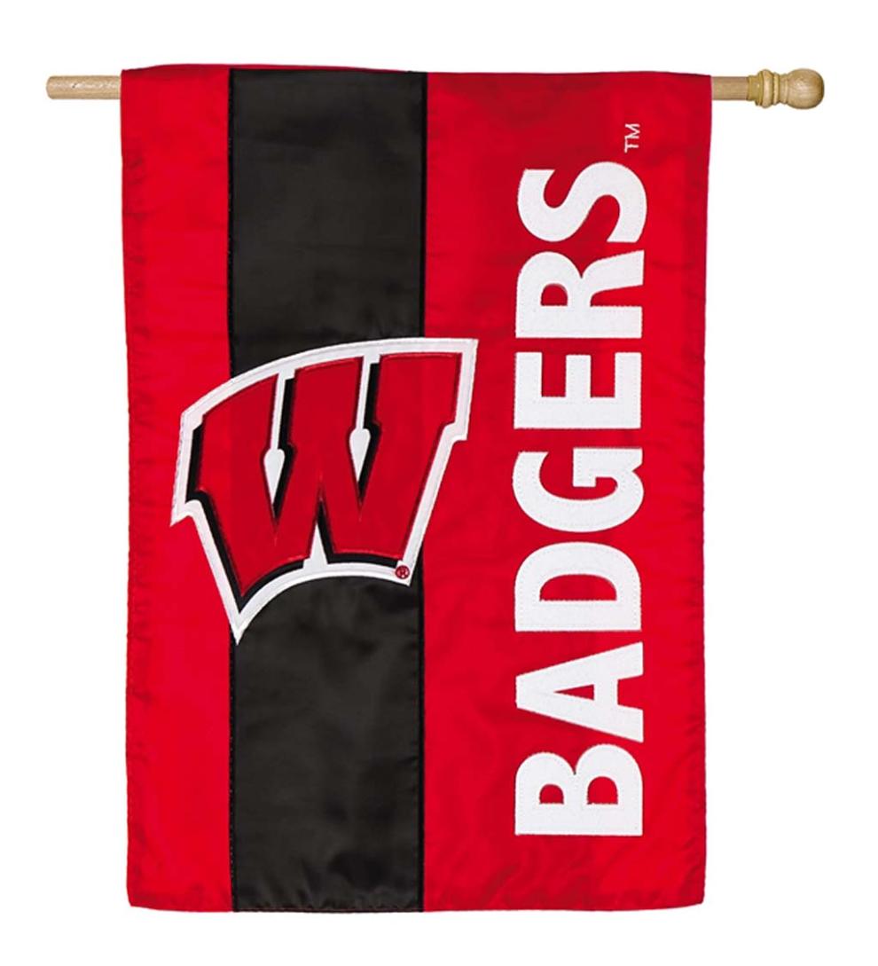 Plow &amp; Hearth Garden Accents | Yard &amp; Garden Double-Sided Embellished College Team Pride Applique House Flag - Univ Of Alabama