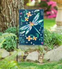 Plow &amp; Hearth Garden Accents | Yard &amp; Garden Dragonfly Linen Garden Flag