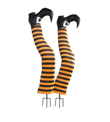 Plow &amp; Hearth Garden Accents | Yard &amp; Garden Halloween Witch Leg Stakes, Set Of 2