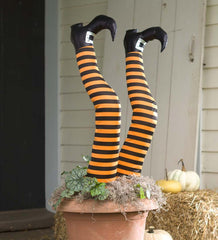 Plow &amp; Hearth Garden Accents | Yard &amp; Garden Halloween Witch Leg Stakes, Set Of 2