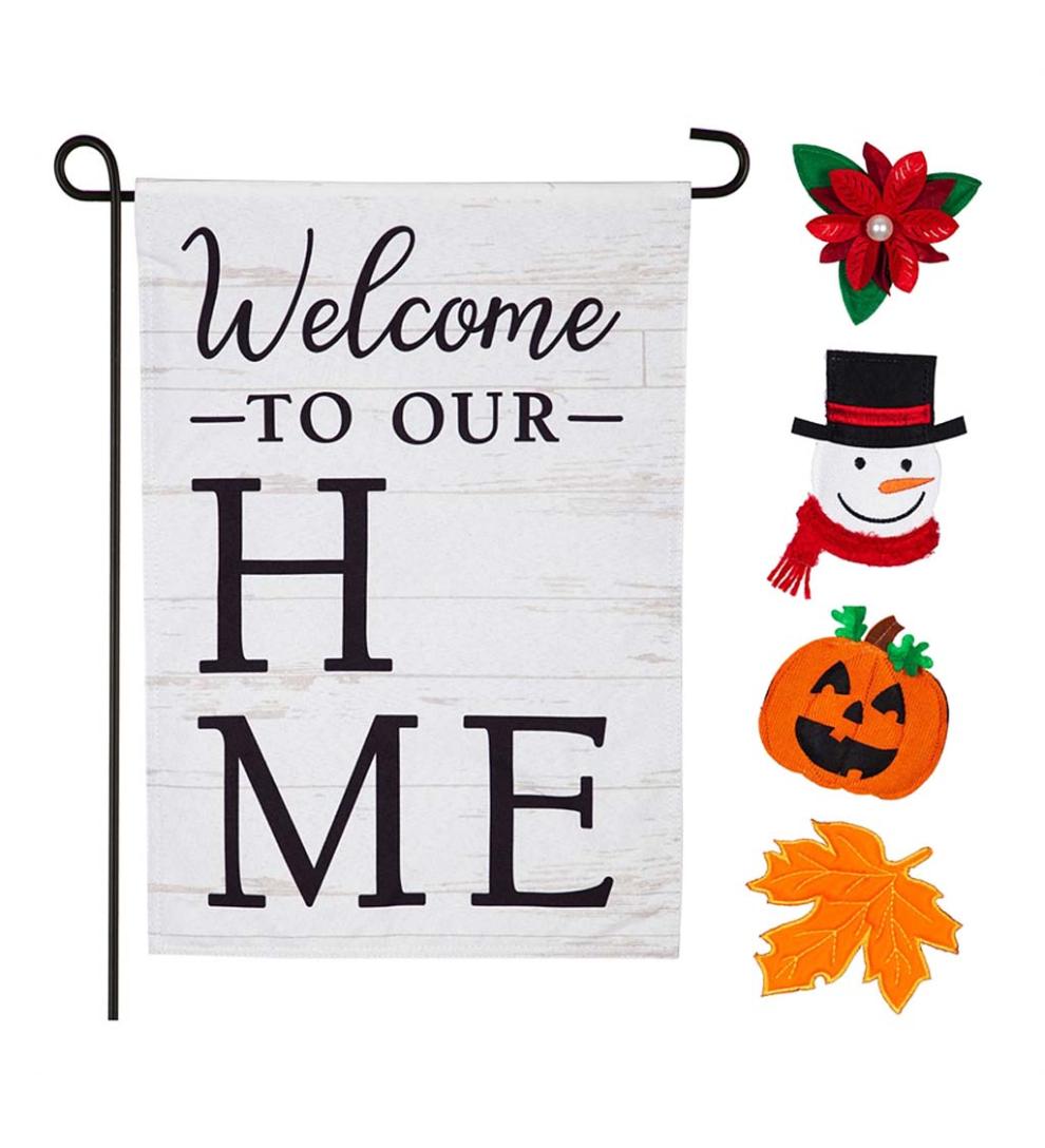 Plow &amp; Hearth Garden Accents | Yard &amp; Garden Interchangeable Holiday Welcome Flag