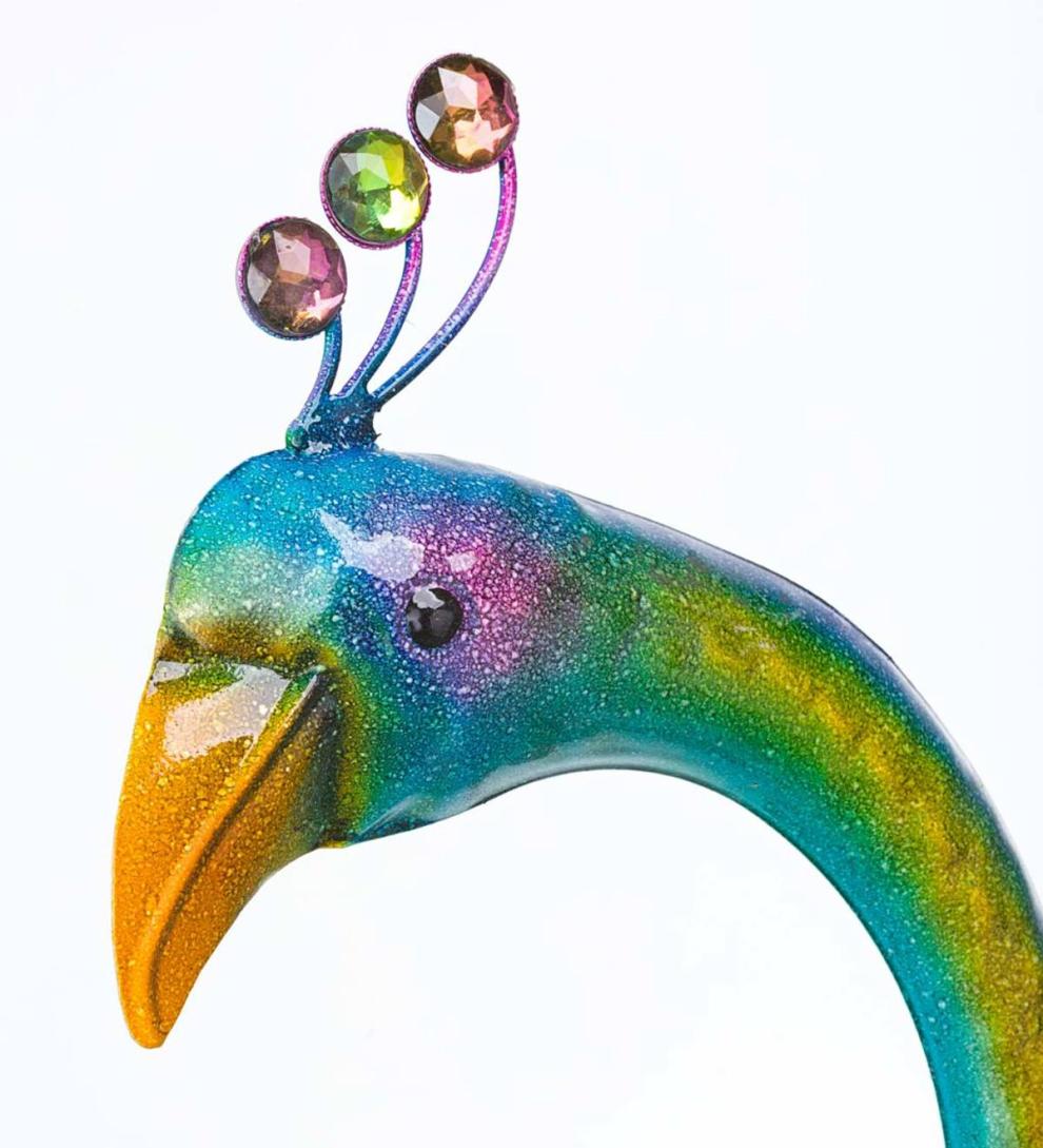 Plow &amp; Hearth Garden Accents | Yard &amp; Garden Iridescent Peacock Wind Spinner