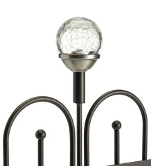 Plow &amp; Hearth Garden Accents | Yard &amp; Garden Iron Fence Decorative Garden Edging With Solar Lights