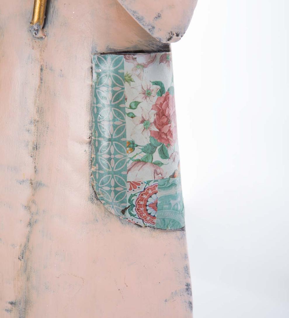 Plow &amp; Hearth Garden Accents | Yard &amp; Garden Metal Storybook Frog Garden Statue - Blue