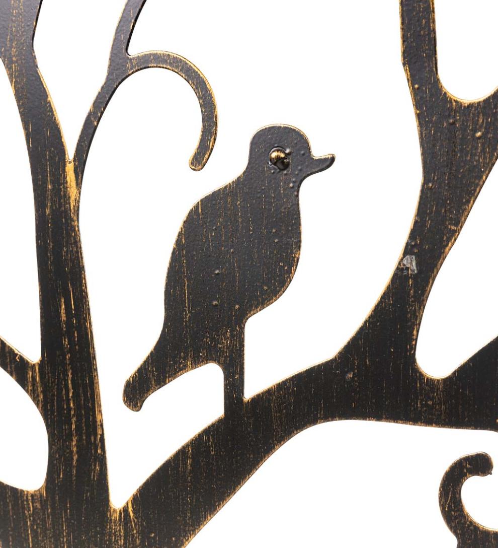 Plow &amp; Hearth Garden Accents | Yard &amp; Garden Metal Tree Of Life Arched Garden Arbor With Gate