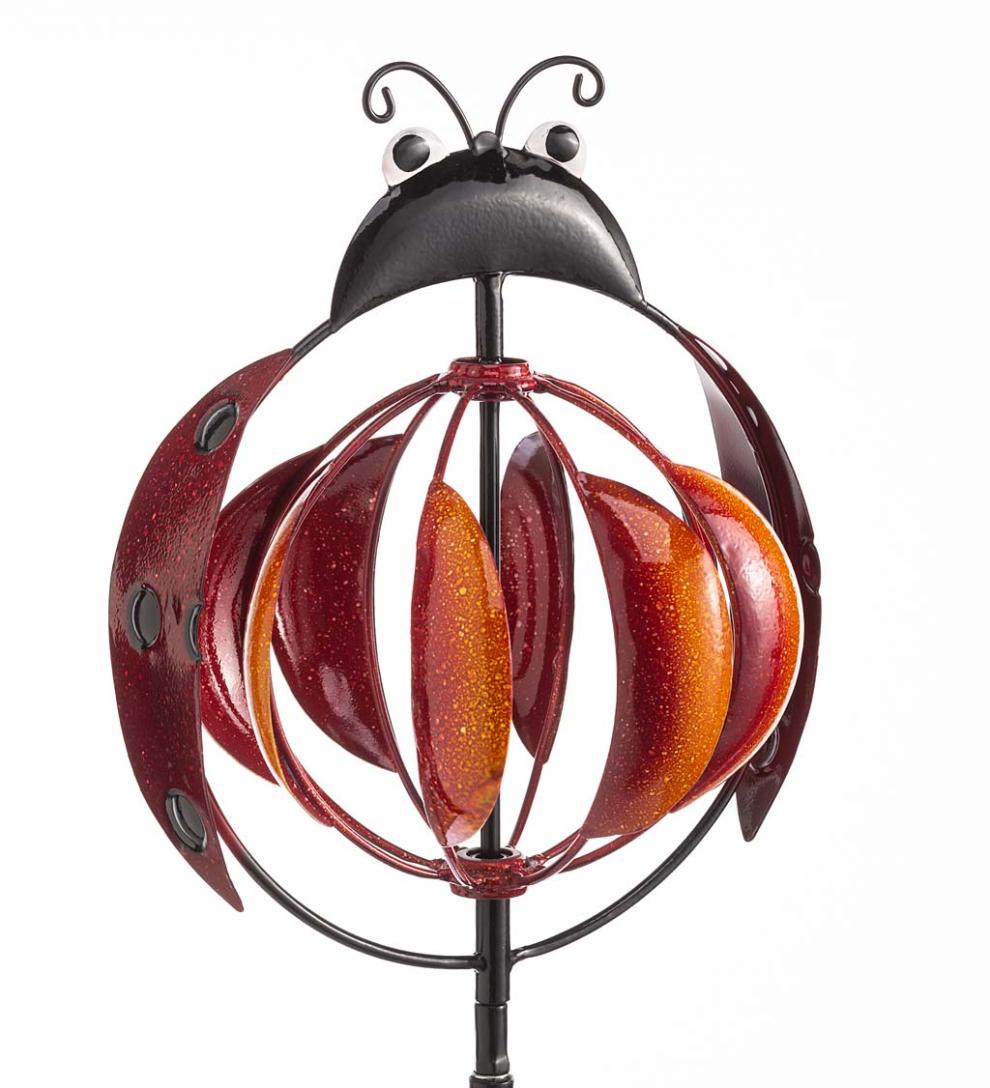 Plow &amp; Hearth Garden Accents | Yard &amp; Garden Midi Colorful Flyer Metal Wind Spinner - Butterfly