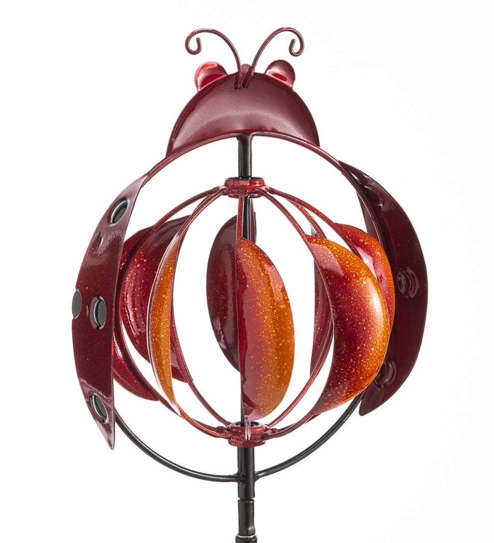 Plow &amp; Hearth Garden Accents | Yard &amp; Garden Midi Colorful Flyer Metal Wind Spinner - Butterfly
