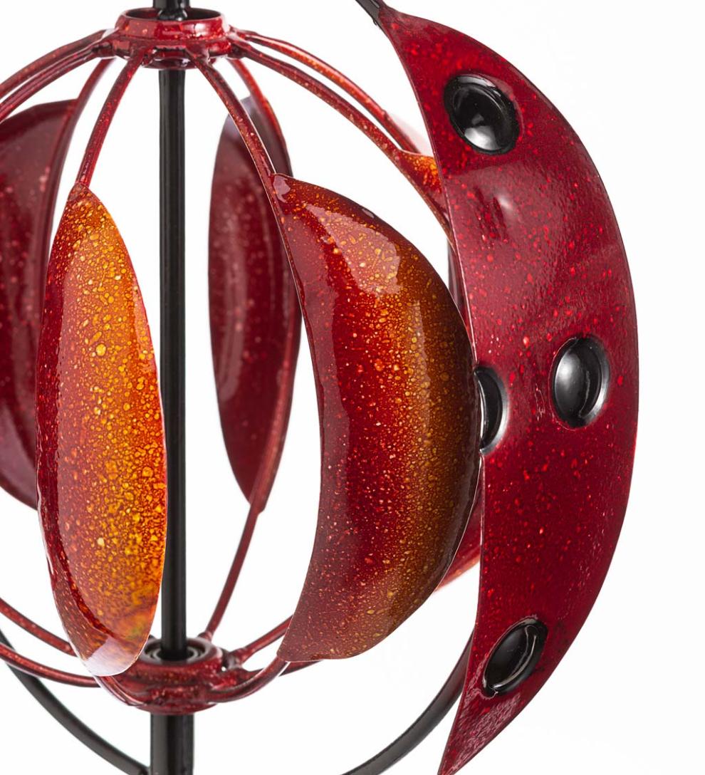 Plow &amp; Hearth Garden Accents | Yard &amp; Garden Midi Colorful Flyer Metal Wind Spinner - Butterfly