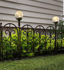 Plow &amp; Hearth Garden Accents | Yard &amp; Garden Montebello Decorative Garden Edging With Solar Lights