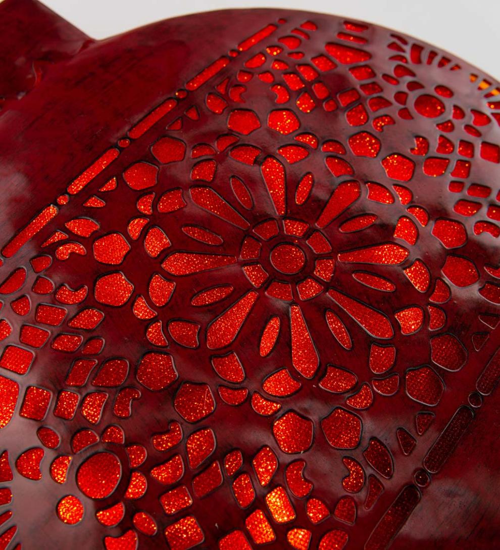 Plow &amp; Hearth Garden Accents | Yard &amp; Garden Oversized Lighted Christmas Ornament Garden Stakes, Set Of 2 - Gold Snowflake