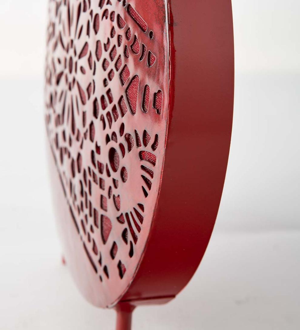 Plow &amp; Hearth Garden Accents | Yard &amp; Garden Oversized Lighted Christmas Ornament Garden Stakes, Set Of 2 - Gold Snowflake