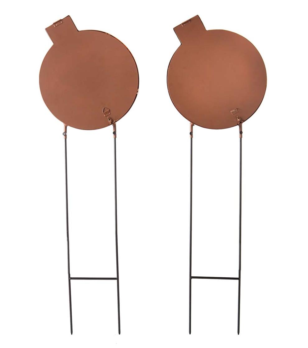 Plow &amp; Hearth Garden Accents | Yard &amp; Garden Oversized Lighted Christmas Ornament Garden Stakes, Set Of 2 - Gold Snowflake