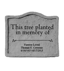 Plow &amp; Hearth Garden Accents | Yard &amp; Garden Personalized This Tree Memorial Garden Stone