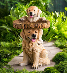Plow &amp; Hearth Garden Accents | Yard &amp; Garden Playful Puppies Birdbath