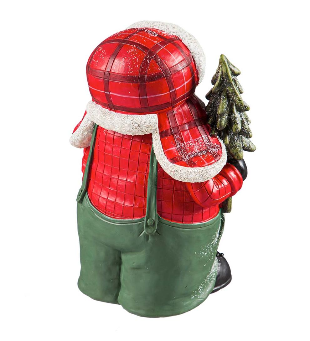 Plow &amp; Hearth Garden Accents | Yard &amp; Garden Santa Lumberjack Gnome Garden Statuary