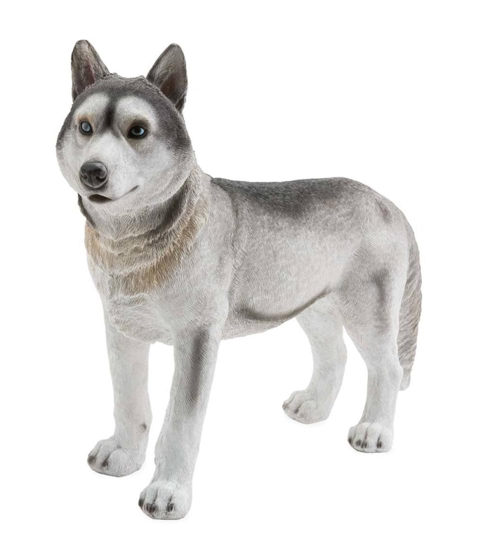 Plow &amp; Hearth Garden Accents | Yard &amp; Garden Siberian Husky Dog Statue - Looking Left