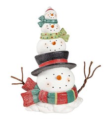 Plow &amp; Hearth Garden Accents | Yard &amp; Garden Smiling Stacked Snowman Garden Statuary