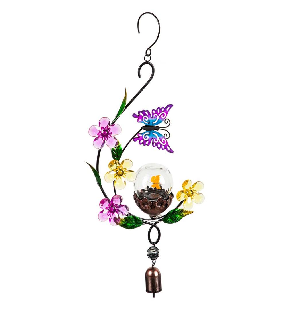 Plow &amp; Hearth Garden Accents | Yard &amp; Garden Solar Butterfly Hanging Garden Decor