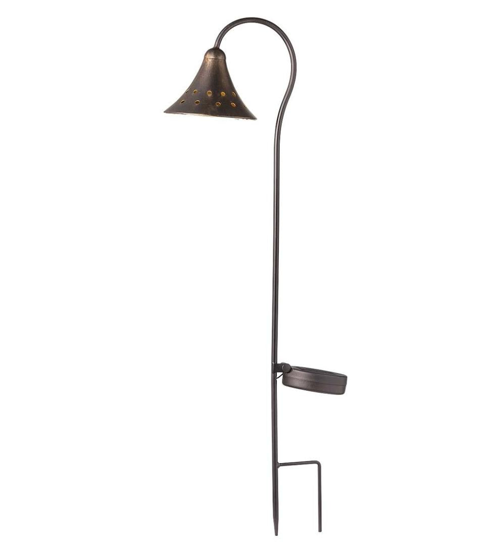 Plow &amp; Hearth Garden Accents | Yard &amp; Garden Solar Pathway Lanterns With Light Pattern, Set Of 2 - Flower