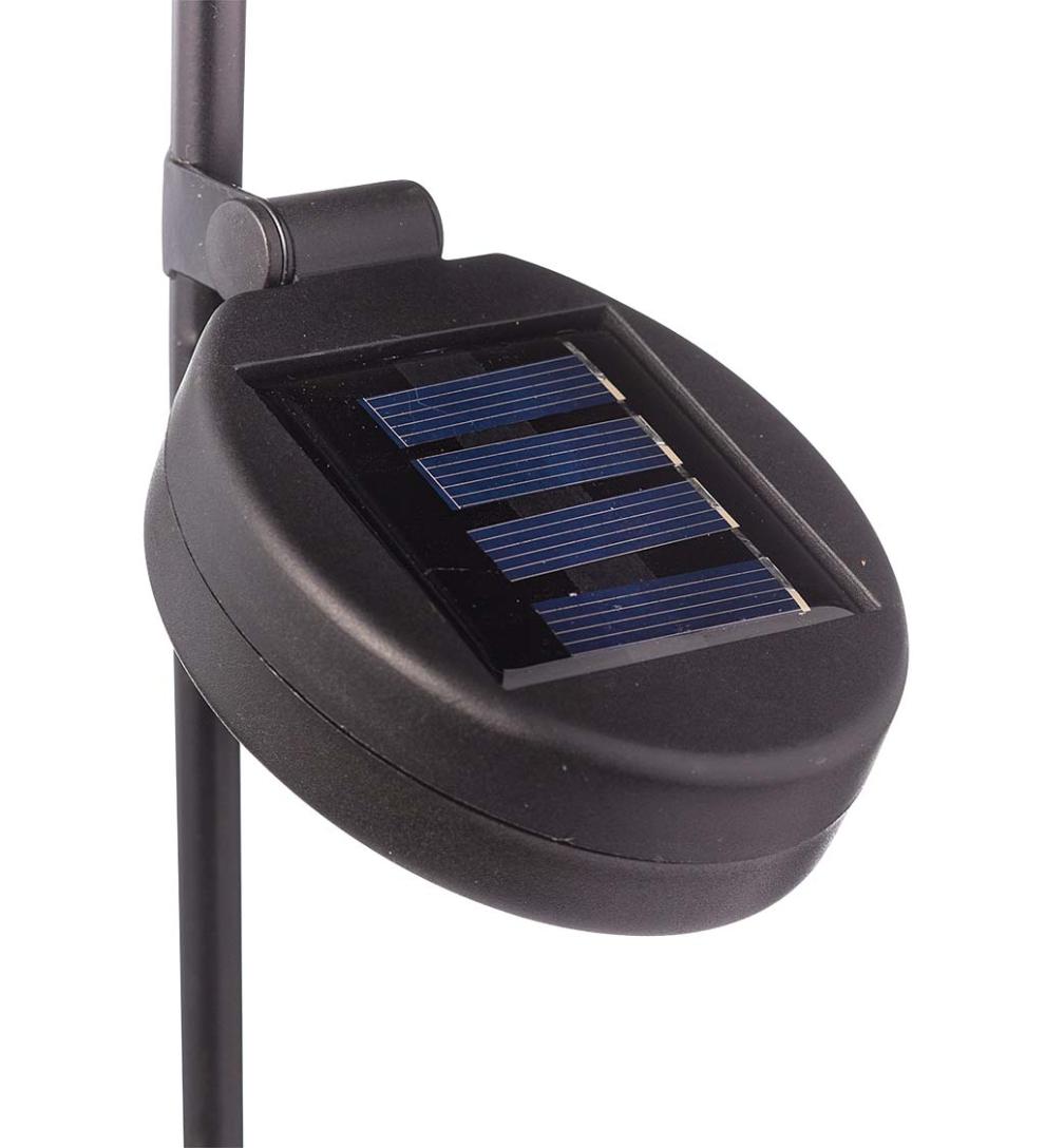 Plow &amp; Hearth Garden Accents | Yard &amp; Garden Solar Pathway Lanterns With Light Pattern, Set Of 2 - Flower