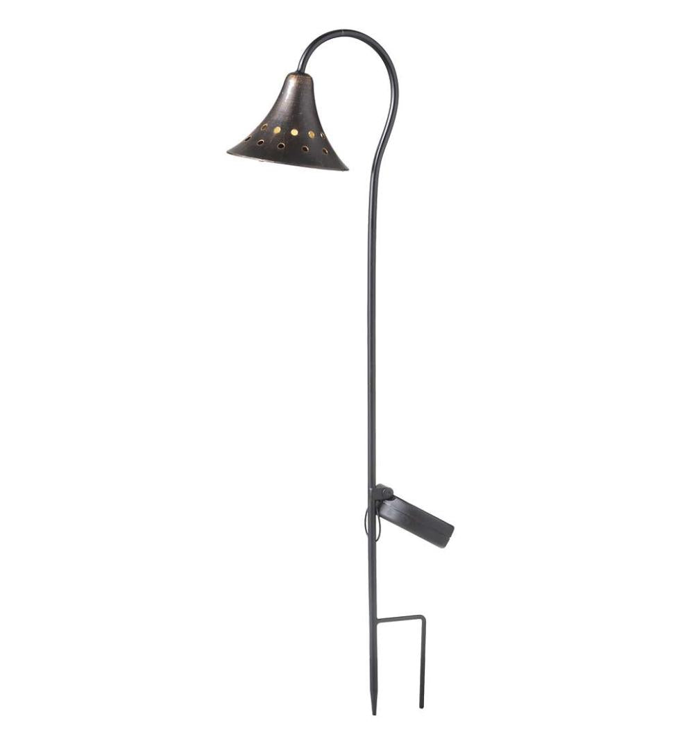 Plow &amp; Hearth Garden Accents | Yard &amp; Garden Solar Pathway Lanterns With Light Pattern, Set Of 2 - Flower